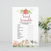 ファームハウスアニマルズ納屋周囲の庭ワードスクランブル (スタンド正面)