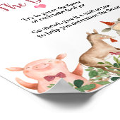 ファームハウスアニマルズ納屋周囲の庭推測ベビー食品 ポスター (角)