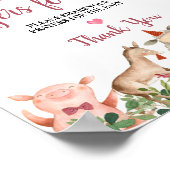 ファームハウスアニマルズ納屋周囲の庭祈りの言葉forベビー ポスター (角)