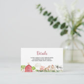 ファームハウスアニマルズ納屋周囲の庭詳細カード エンクロージャーカード (スタンド正面)