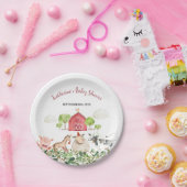 ファームハウスアニマルズ納屋周囲の庭誕生日ベビーシャワー ペーパープレート (パーティー)