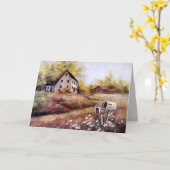 ファームハウスアンドバ素朴ンファームカントリーカード カード (黄色い花)