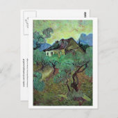 ファームハウスインオブオリーブツリーズバンゴッホファインアート ポストカード (正面/裏面)
