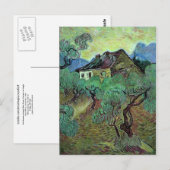 ファームハウスインオブオリーブツリーズバンゴッホファインアート ポストカード (正面/裏面)