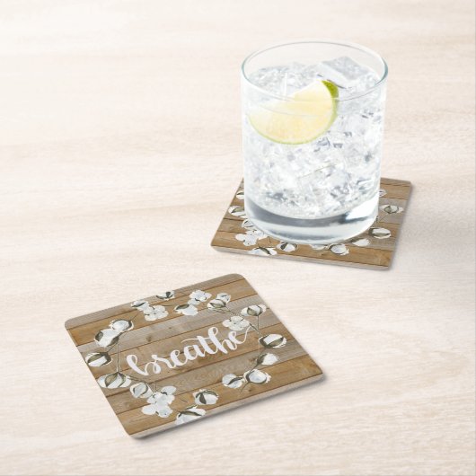 ファームハウスインスピレーション – 呼吸 スクエアペーパーコースター (インサイチュ)