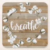 ファームハウスインスピレーション – 呼吸 スクエアペーパーコースター (正面)