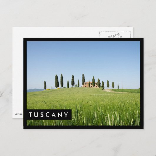 ファームハウスイントスカーナ黒縁はがき ポストカード (正面/裏面)