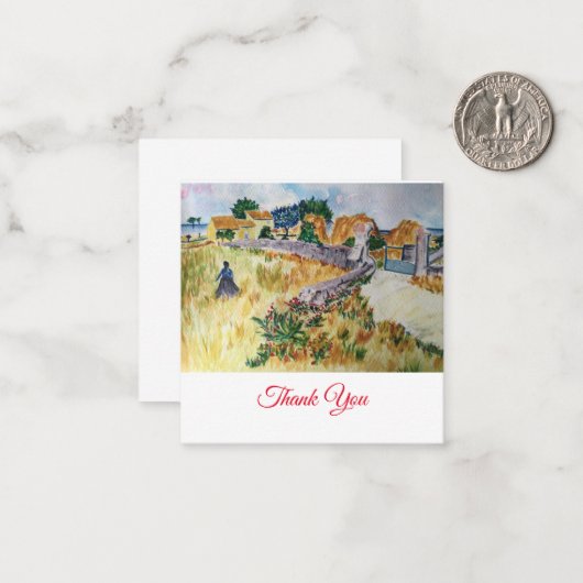 ファームハウスインプロヴァンススタイルのバンゴッホ ノートカード (正面/裏面インサイチュ)