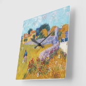 ファームハウスインプロヴァンスヴァンゴッホ スクエア壁時計 (傾斜)