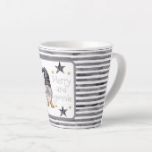 ファームハウスウィンターウォーターカラー格言forクリスマス カフェラテマグ (右アングル)