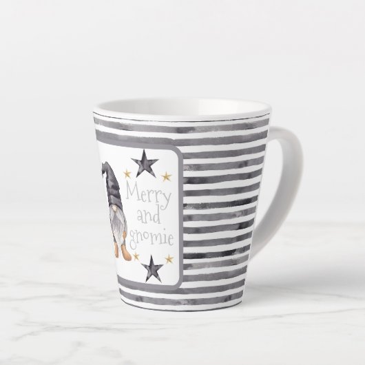 ファームハウスウィンターウォーターカラー格言forクリスマス カフェラテマグ (右アングル)