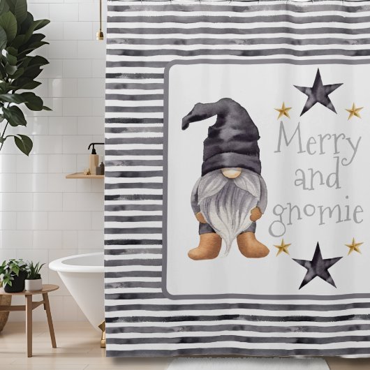 ファームハウスウィンターウォーターカラー格言forクリスマス シャワーカーテン