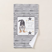 ファームハウスウィンターウォーターカラー格言forクリスマス バスタオルセット (ハンドタオル)