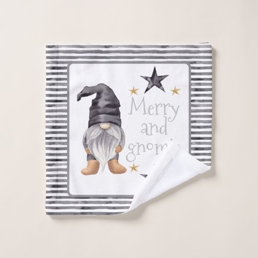 ファームハウスウィンターウォーターカラー格言forクリスマス バスタオルセット (ウォッシュタオル)