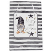 ファームハウスウィンターウォーターカラー格言forクリスマス ミディアムペーパーバッグ (正面)