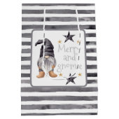 ファームハウスウィンターウォーターカラー格言forクリスマス ミディアムペーパーバッグ (裏面)