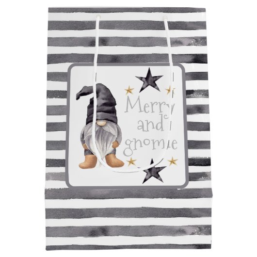 ファームハウスウィンターウォーターカラー格言forクリスマス ミディアムペーパーバッグ (裏面)