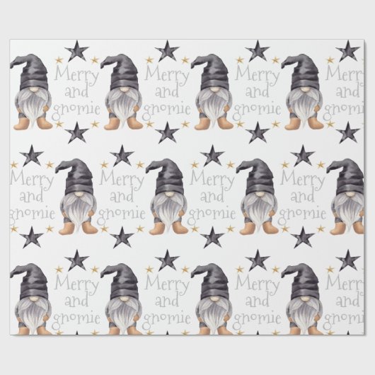 ファームハウスウィンターウォーターカラー格言forクリスマス ラッピングペーパー (フラット)