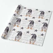 ファームハウスウィンターウォーターカラー格言forクリスマス ラッピングペーパー (アンロールド)