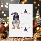 ファームハウスウィンターウォーターカラー格言forクリスマス 箔シーズンカード