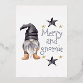 ファームハウスウィンターウォーターカラー格言forクリスマス 箔シーズンカード (正面)