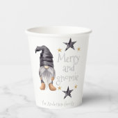 ファームハウスウィンターウォーターカラー格言forクリスマス 紙コップ (正面)