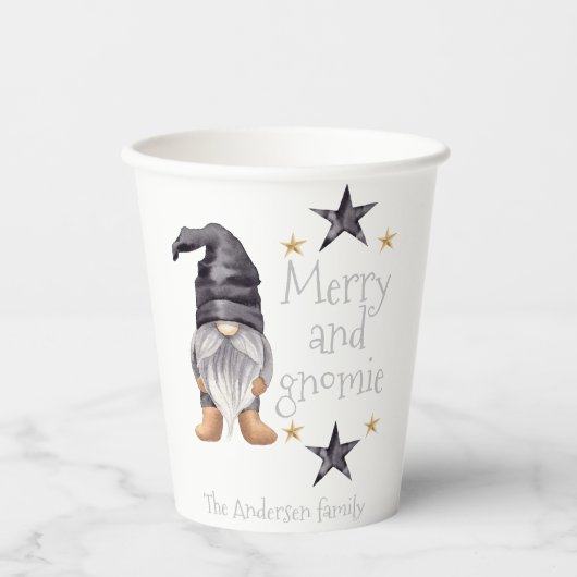 ファームハウスウィンターウォーターカラー格言forクリスマス 紙コップ (正面)