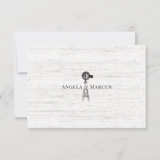 ファームハウスウィンドミル結婚バーンズリプライ 招待状 (裏面)