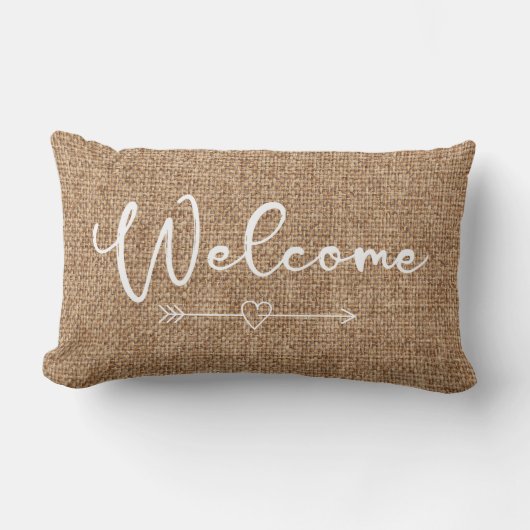 ファームハウスウェルカム装飾用クッション ランバークッション (正面)