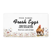 ファームハウスウォーターカラーエッグカートン ラベル (正面)