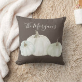 ファームハウスウォーターカラーパンプキントリオ クッション (ブランケット)