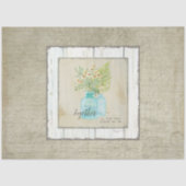 ファームハウスウォーターカラーフローラ素朴ウッドデクページ 薄葉紙 (正面)