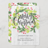 ファームハウスウォーターカラーリース シーズンカード (正面/裏面)