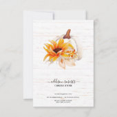 ファームハウスウッドウォーターカラー秋キャンドル気に サンキューカード (裏面)