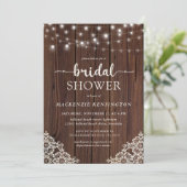 ファームハウスウッドストリングライツレースブライダルシャワー 招待状 (スタンド正面)