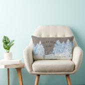 ファームハウスウッドスノーウィングホワイトクリスマスファミリー名 ランバークッション (椅子)