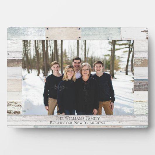 ファームハウスウッドパーソナライズされた名フォトプラーク フォトプラーク (正面)