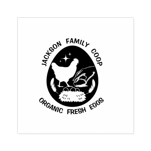 ファームハウスエッグカートンチキンファーム新鮮なオルガンエッグ ラバースタンプ (インプリント)