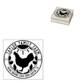 ファームハウスエッグズファミリーファーム素朴ラウンドチキン ラバースタンプ (押印)