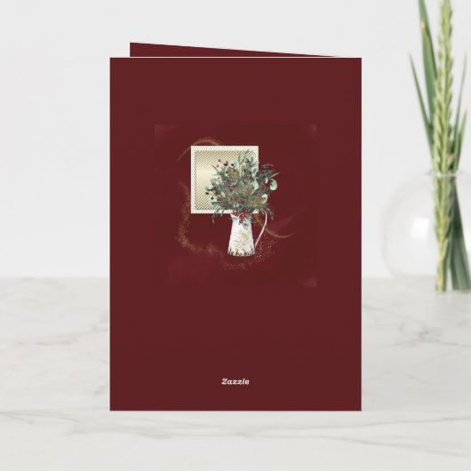 ファームハウスエナメルピッチャーとクリスマスグリーン シーズンカード (裏面)