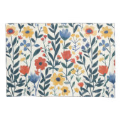 ファームハウスエレガンスお洒落フローラパッチワークシャム 枕カバー (正面左)