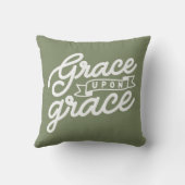 ファームハウスオリーブグリーングレースクリスチャン装飾用クッション クッション (裏面)