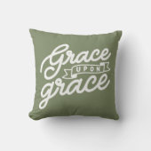 ファームハウスオリーブグリーングレースクリスチャン装飾用クッション クッション (正面)