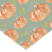 ファームハウスオレンジとグリーンウォーターカラーパンプキン ショートテーブルランナー (コーナー)