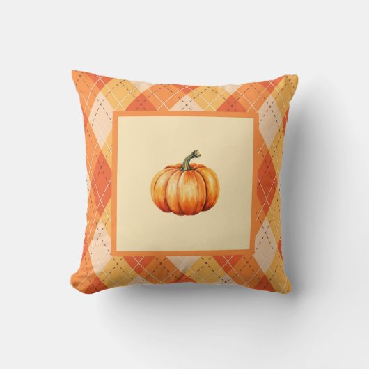 ファームハウスオレンジパンプキシンプルンAUTUMN HOME ACCEN クッション (正面)