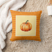 ファームハウスオレンジパンプキンコージー秋アクセント クッション (ブランケット)