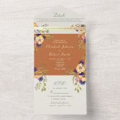 ファームハウスオレンジ結婚フローラ オールインワン招待状 (内側)