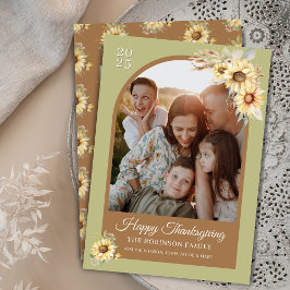 ファームハウスオータム秋フローラハッピーサンクスギビング シーズンカード