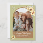 ファームハウスオータム秋フローラハッピーサンクスギビング シーズンカード (正面)