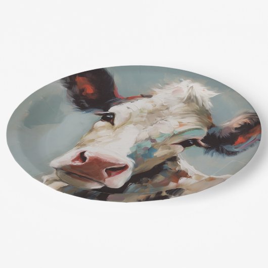 ファームハウスカウズ絵画紙プレートとボウル ペーパープレート (アングル)